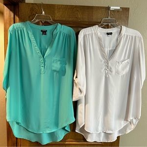 Set of 2 Torrid chiffon hi-low tops